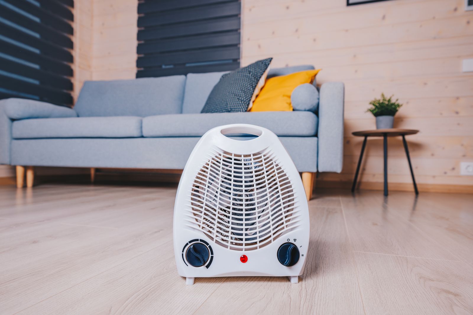 Electric room heater in a living room for the best room heaters for winter guide